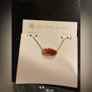 Kendra scott gold clear berry necklace